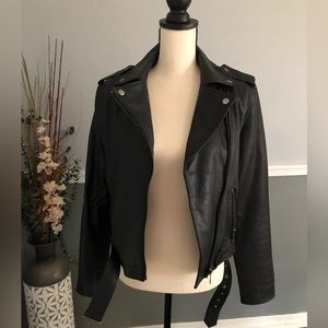 Diesel 100% cowhide leather jacket.